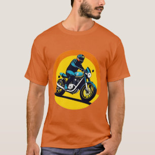 Camiseta Motociclista em Estilo Retro Vibrante