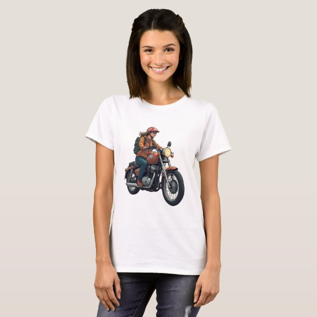 Camiseta Motociclista na Estrada (Frente Completa)