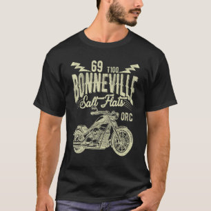 Camiseta Motociclista Retro Bonneville Salt Flats Vint