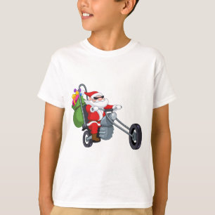 Camiseta motociclista santa claus