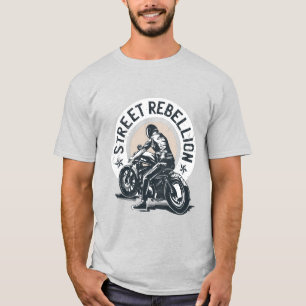Camiseta Motociclista Scorcher em uma Moto