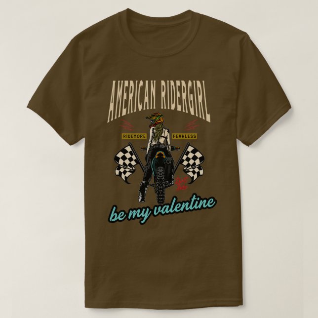 Camiseta Motociclo do dia de os namorados (Frente do Design)