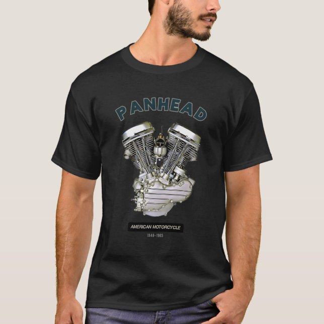 Camiseta Motociclo Hd Panhead V-Twin Motor 4865 Biker Gea (Frente)