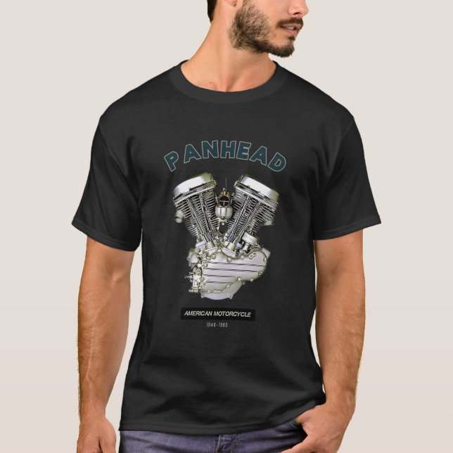 Camiseta Motociclo Hd Panhead V-Twin Motor 4865 Biker Gea (Frente)