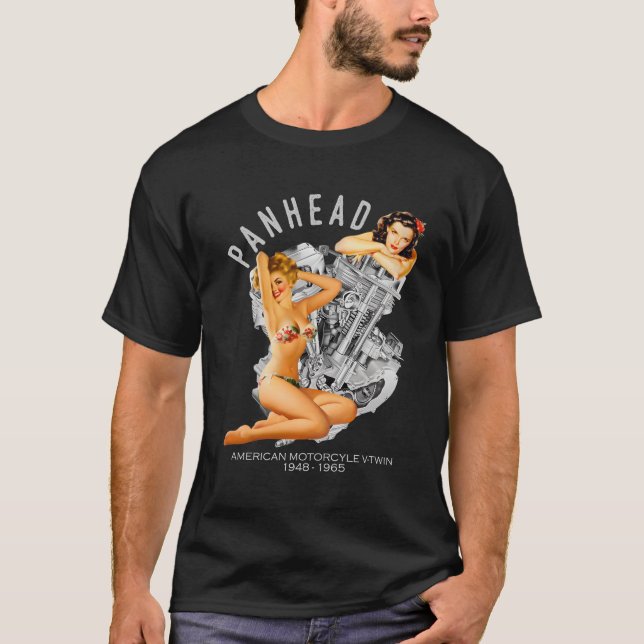 Camiseta Motociclo V-Twin Anel Hd 1948 Biker (Frente)
