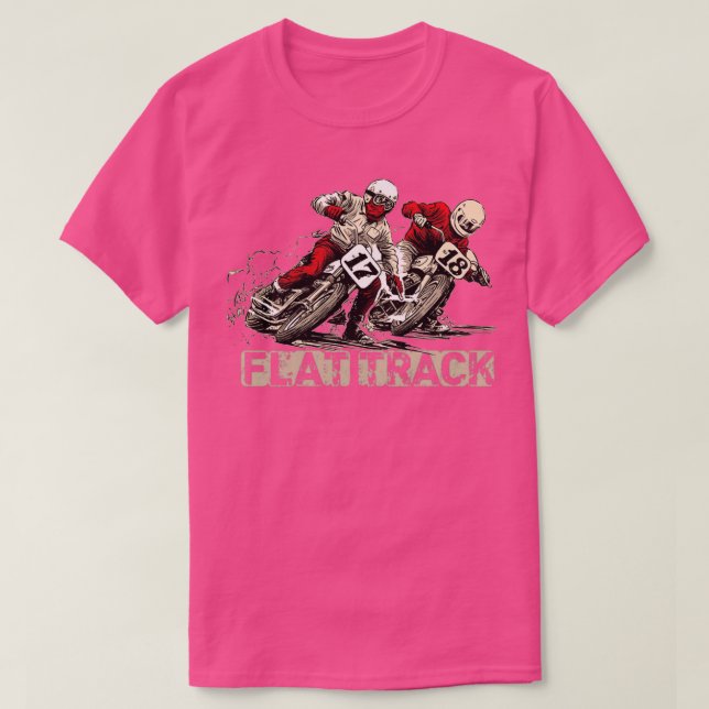 Camiseta Motociclos de pista plana (Frente do Design)