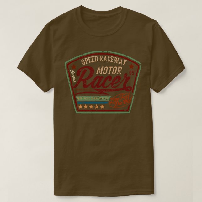 Camiseta Motociclos de velocidade da pista personalizada (Frente do Design)