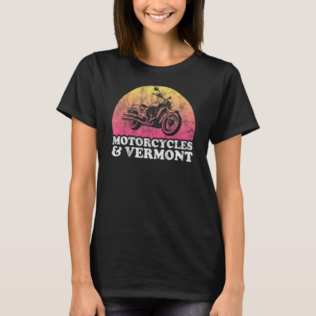 Camiseta Motociclos e motociclos de Vermont (Frente)