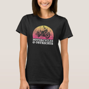 Camiseta Motociclos E Ostrich E Ostriches