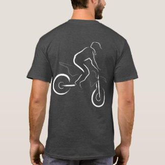Camiseta Motocross 01 Branco e Cinza Verso