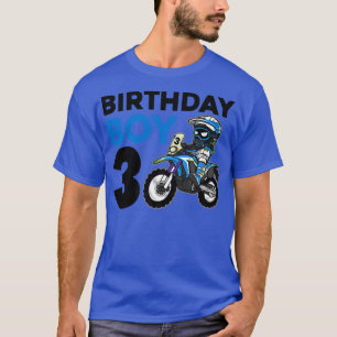 Camiseta Motocross 3rd Gift 3 Year Old Dirt Bike Aniversári