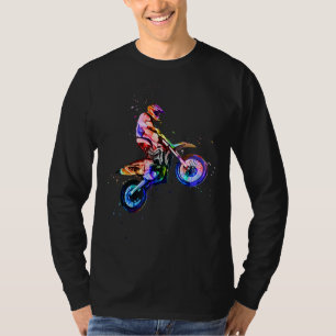 Camiseta Motocross Art Colorir moto de motocicleta