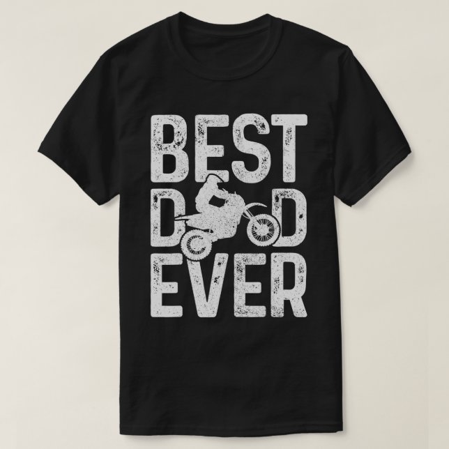 Camiseta Motocross Best Pai Ever Dia de os pais Bike MX (Frente do Design)