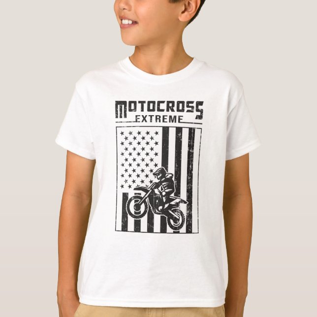 Camiseta Motocross Biker Dirt Motorcycle Funny Gift Idea (Frente)