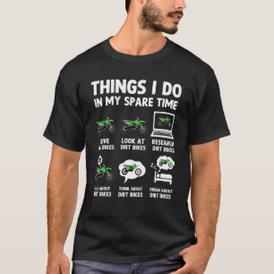 Camiseta Motocross Coisas Que Eu Faço Em Meu Tempo Pouco, C