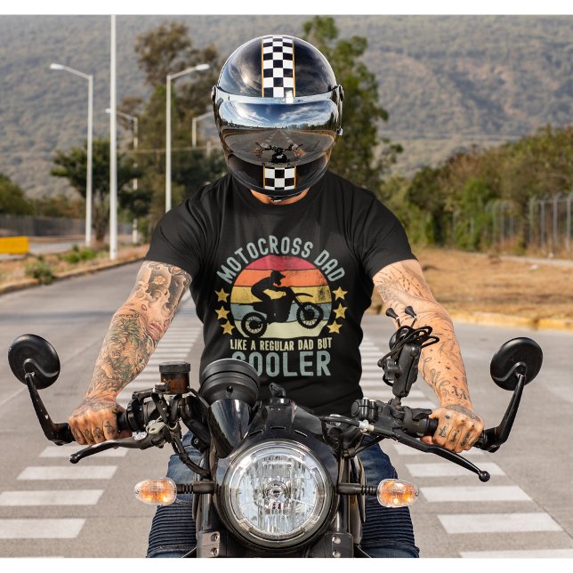 Camiseta Motocross Dad Like a Regular Dad But Cooler (Criador carregado)