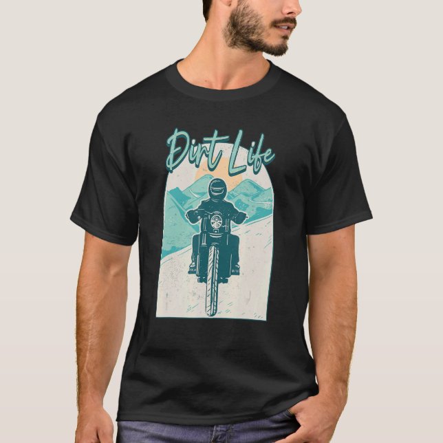Camiseta Motocross de bicicleta de corrida de saia-vida (Frente)