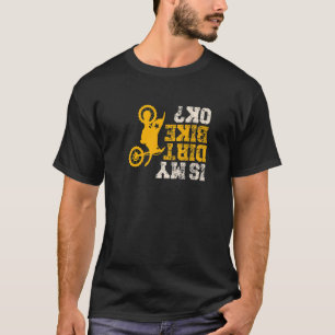 Camiseta Motocross de cabeça para baixo é minha moto de sai