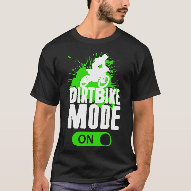 Camiseta Motocross Dirt Bike Mode Na Corrida Para Jovens (Frente)