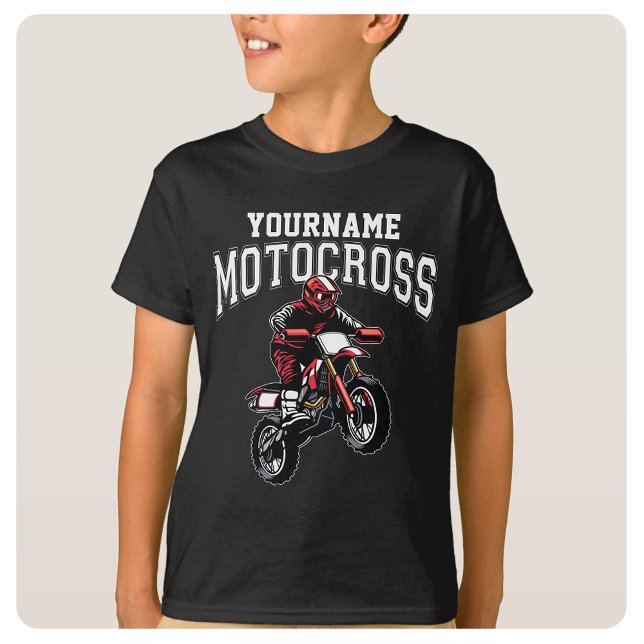 Camiseta Motocross Dirt Bike Racing Personalizado (Criador carregado)
