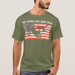 Camiseta Motocross Enduro Dirt Bike Bandeiras Americanas