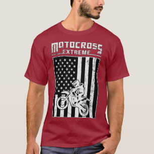Camiseta Motocross Etreme American Flag Bike