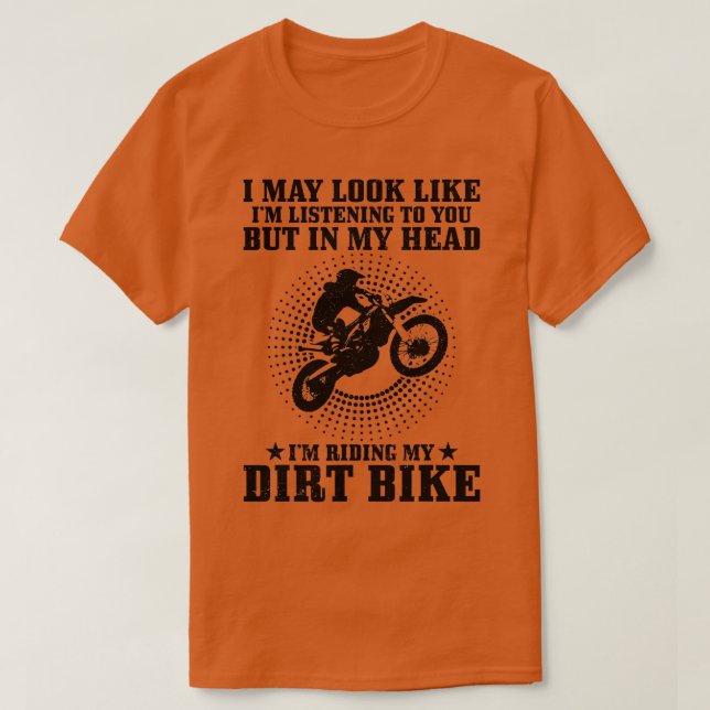 Camiseta Motocross, Eu Posso Parecer Que Estou Ouvindo MX E (Frente do Design)