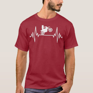 Camiseta Motocross Heartbeat MotoCross Heart Line OffRoad