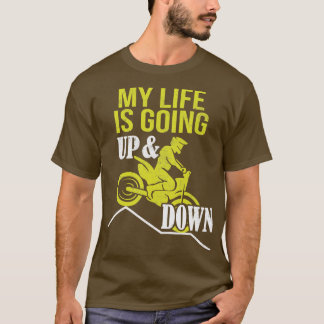 Camiseta Motocross Life para cima e para baixo