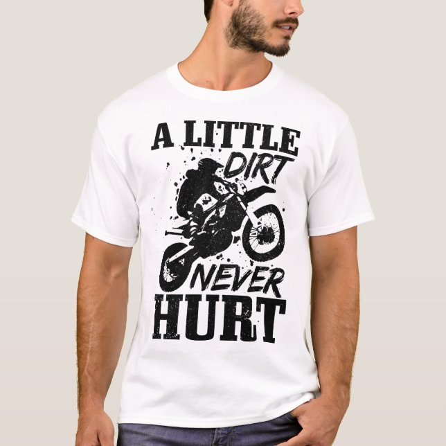 Camiseta Motocross Little Sirt Nunca Machuque Dirt Bike MX  (Frente)