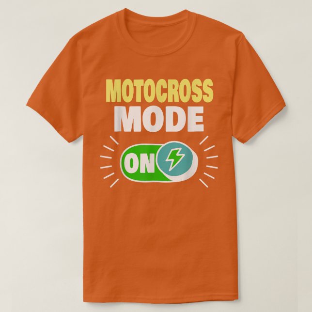 Camiseta Motocross Mode Em Funny Motocross Biker 1081 (Frente do Design)
