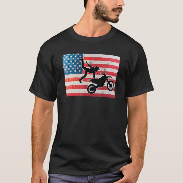 Camiseta Motocross Motorcycle Bike Dirt Eua Americana (Frente)