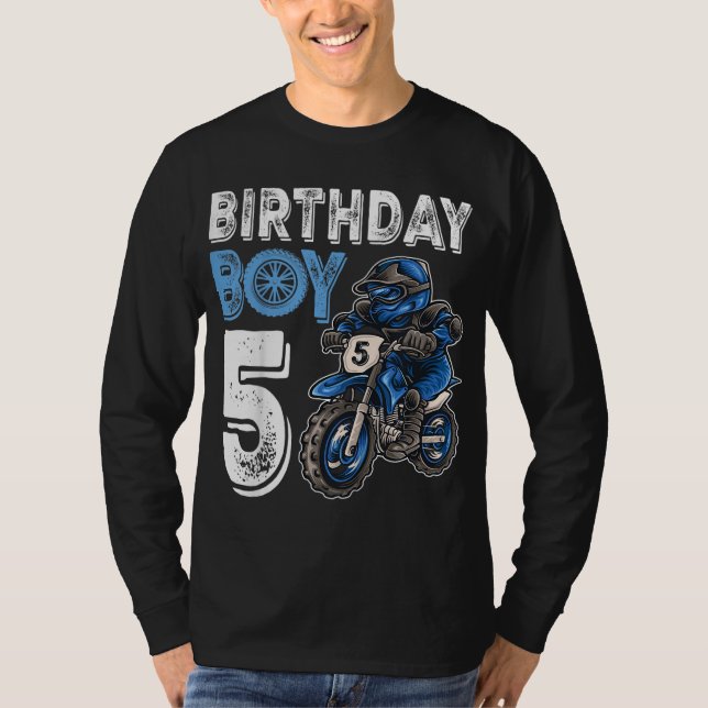 Camiseta Motocross MX 5 Gift 5 anos Bike Birthda (Frente)