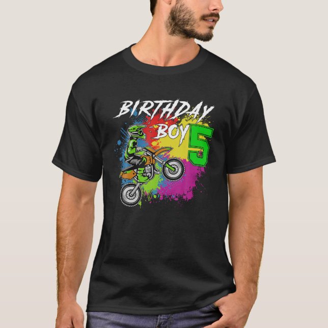 Camiseta Motocross MX 5 Gift 5 anos Bike Birthda (Frente)