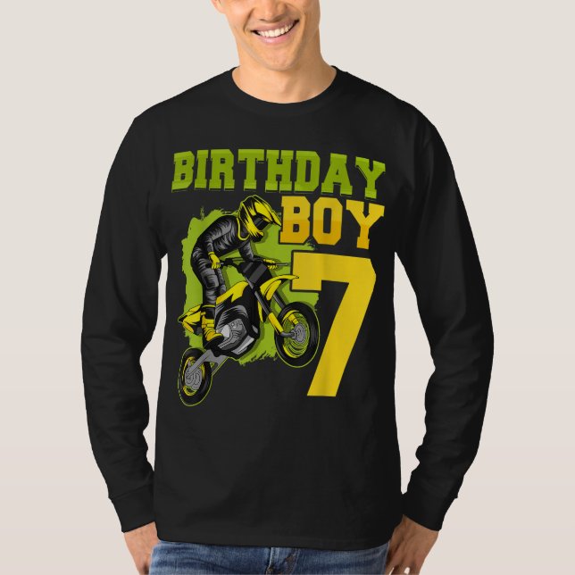 Camiseta Motocross MX 7 Gift 7 anos Bike Birthda (Frente)