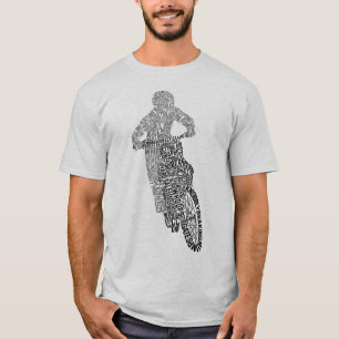 Camiseta Motocross Off Road Motorcycle Word Art