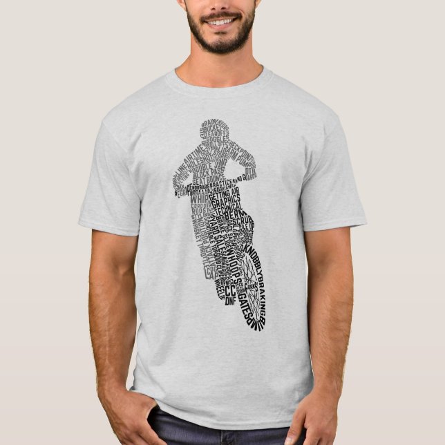 Camiseta Motocross Off Road Motorcycle Word Art (Frente)