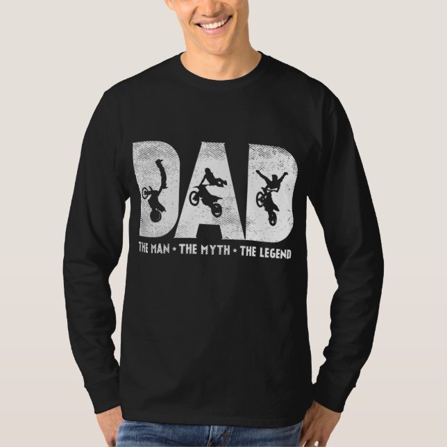 Camiseta Motocross Pai Man Myend Legend Dirt Bike (Frente)