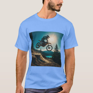 Camiseta Motocross Racer no lago Spirit