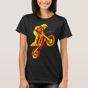 Camiseta Motocross Racing - motociclista com sujeira de end