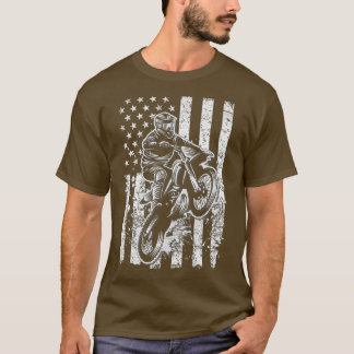 Camiseta Motocross s USA American Flag Dirtbike