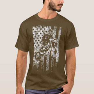 Camiseta Motocross s USA American Flag Dirtbike