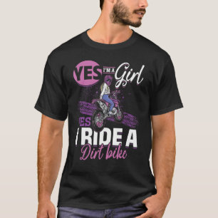 Camiseta Motocross Sim eu sou uma garota e sim eu ando de u