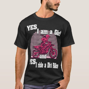 Camiseta Motocross Sim eu sou uma garota e sim eu ando de u