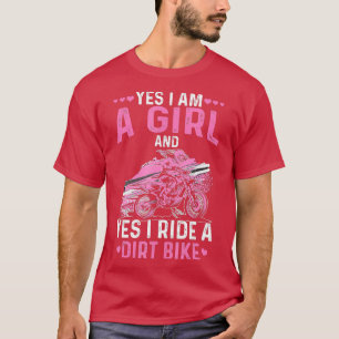 Camiseta Motocross Sim eu sou uma garota e sim eu ando de u