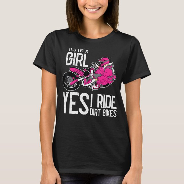 Camiseta Motocross Sim Eu Sou Uma Rapariga E Sim Eu Passo U (Frente)