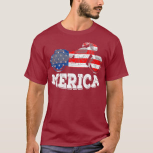 Camiseta Motocross USA American Flag 4° De Julho Merica