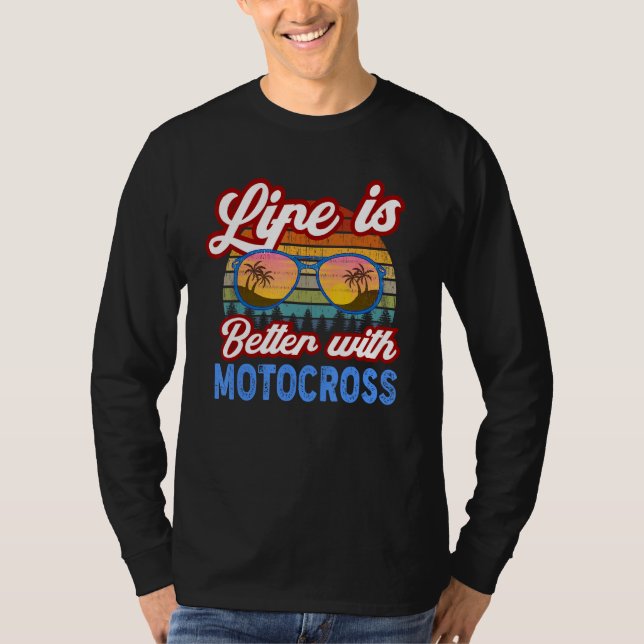 Camiseta Motocross   With Motocross  Saying (Frente)