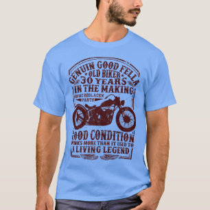 Camiseta Motografia Clássica de Nascimento Clássico de 30 A
