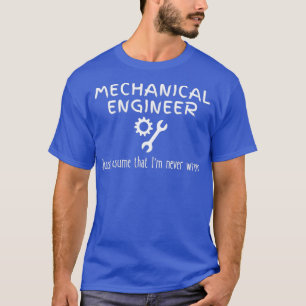 Camiseta Motografia de Engenheiro Mecânica Nunca Errada Mot